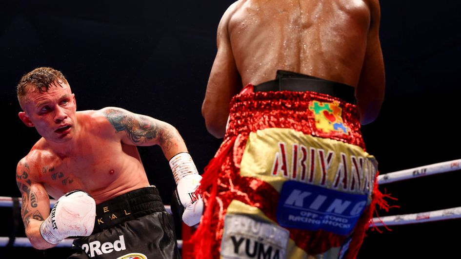 Carl Frampton on his way to defeat in what he says will be the final fight of his career