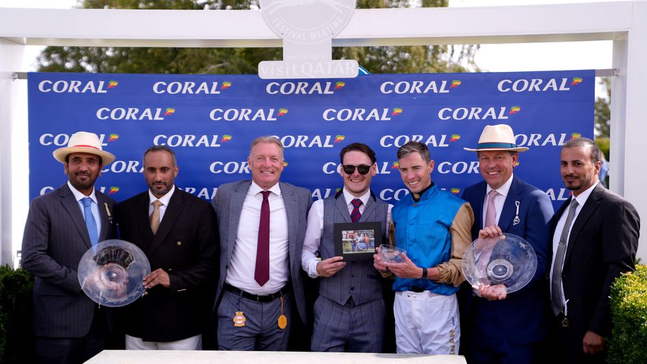 Winning connections after the Stewards' Cup