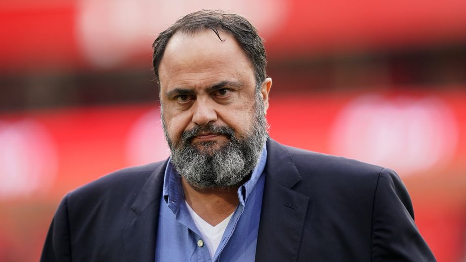 Nottingham Forest owner Evangelos Marinakis. Nottingham Forest have been deducted four points for breaching profitability and sustainability rules, the Premier League has announced