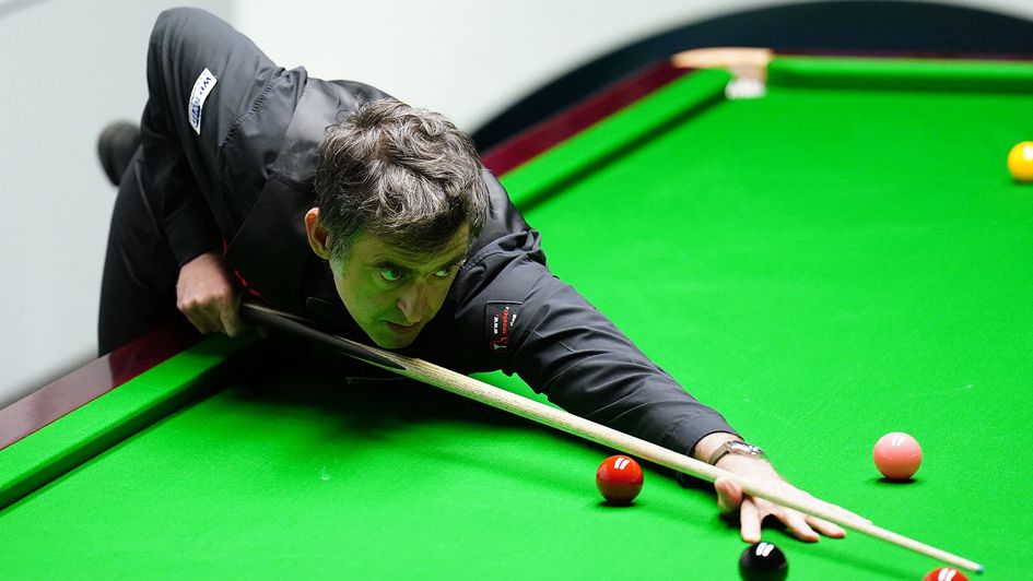 Ronnie O'Sullivan in action at the Crucible