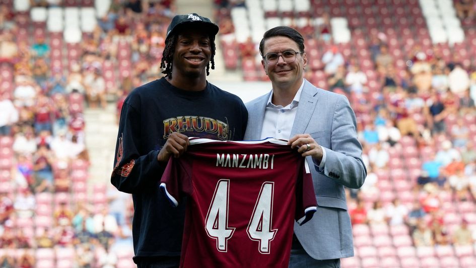 Villa's new signing Johan Manzambi