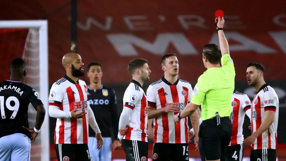 Sheffield United played the last 30 minutes of their game with ten men