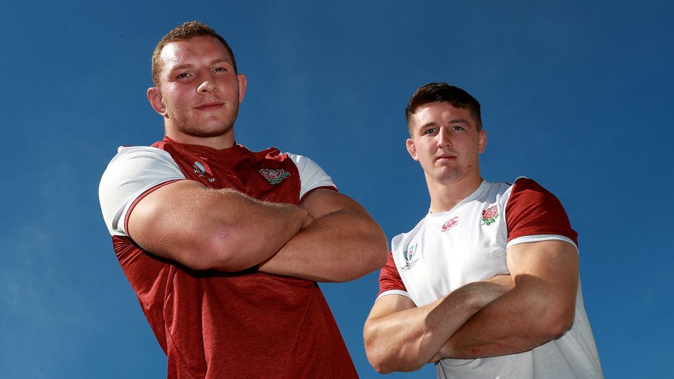 Nicknamed the kamikaze twins by Eddie Jones, England flankers Sam Underhill, left, and Tom Curry