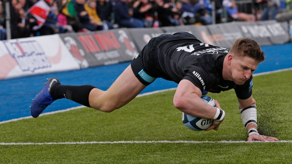 David Strettle scores for Saracens