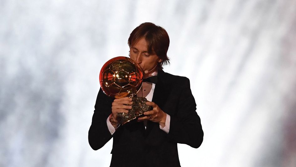 Luka Modric with the Ballon d'Or