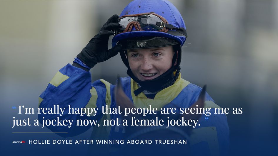 Hollie Doyle after winning the opener on Champions Day