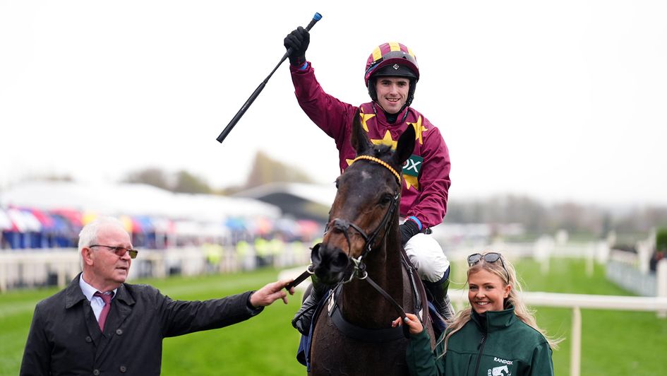Darragh O'Keeffe celebrates Koktail Divin at Aintree