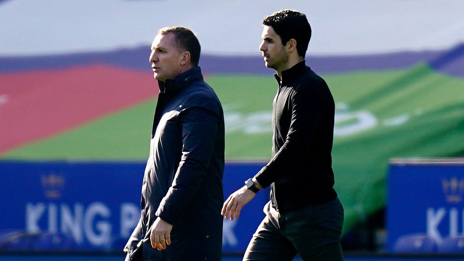 Brendan Rodgers and Mikel Arteta face off on Saturday afternoon