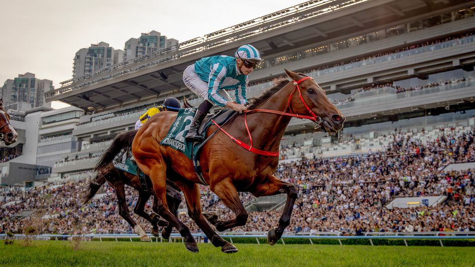 Romantic Warrior wins the FWD QEII Cup at Sha Tin