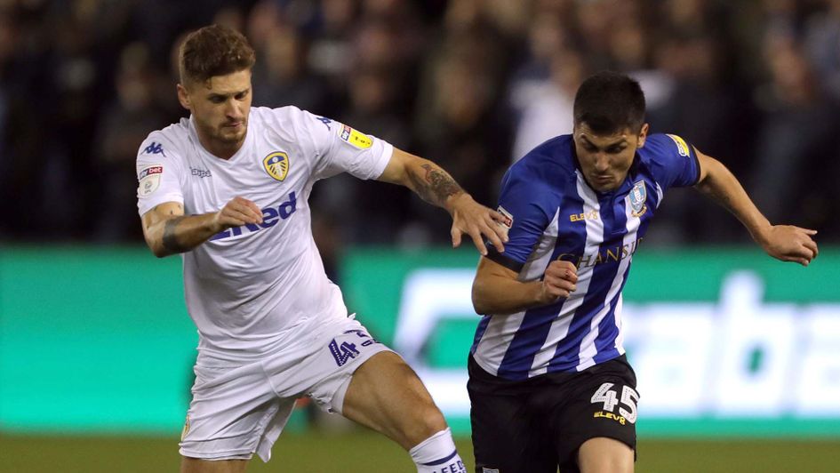 Mateusz Klich and Fernando Forestieri during Sheffield Wednesday v Leeds