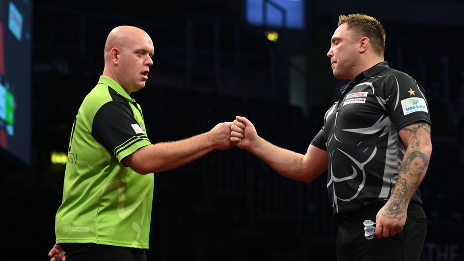 Michael van Gerwen and Gerwyn Price (Picture: Lawrence Lustig/PDC)