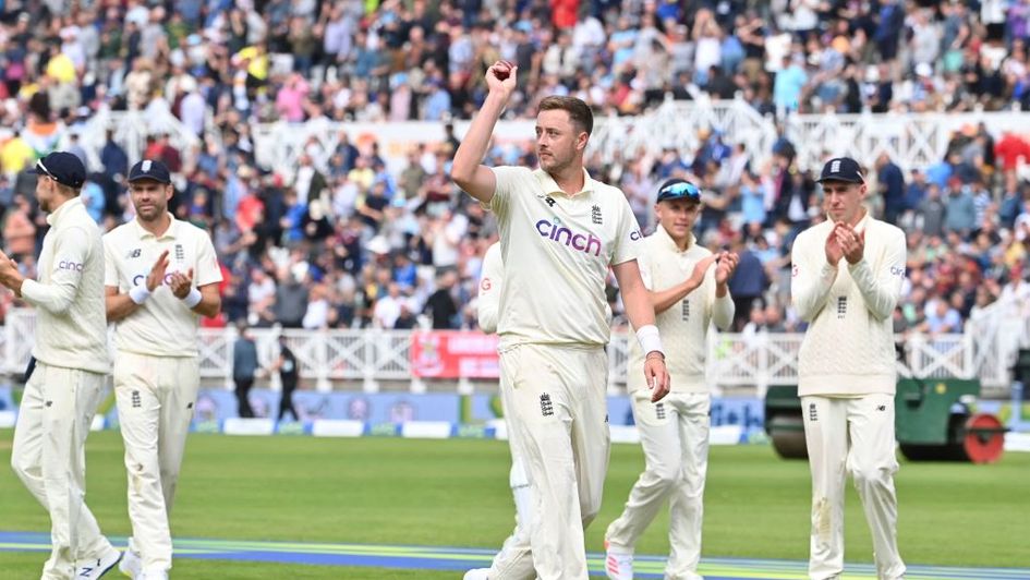 Ollie Robinson after taking five wickets for England