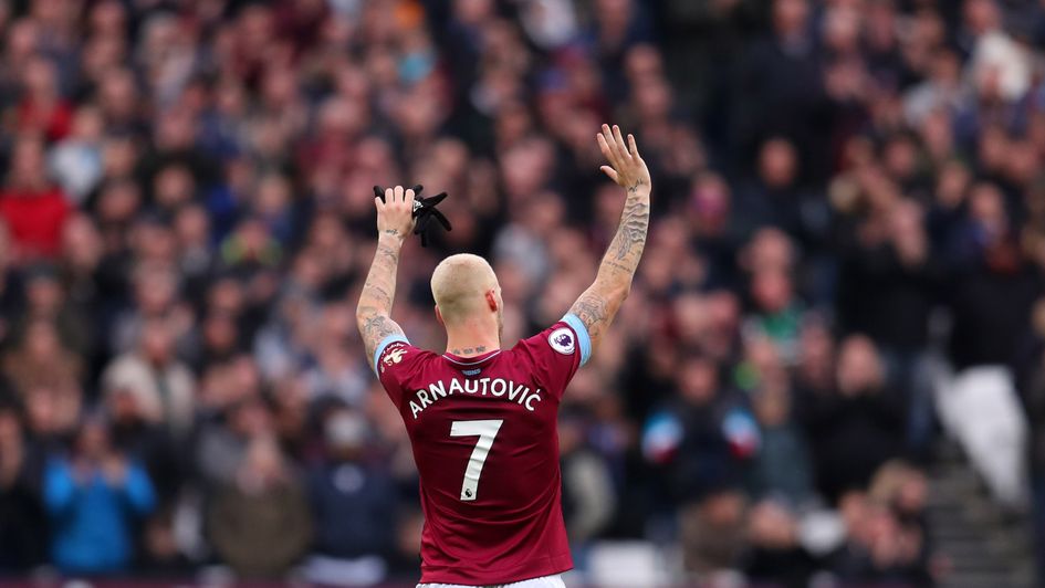 Waving goodbye? Marko Arnautovic's reaction to being substituted by West Ham