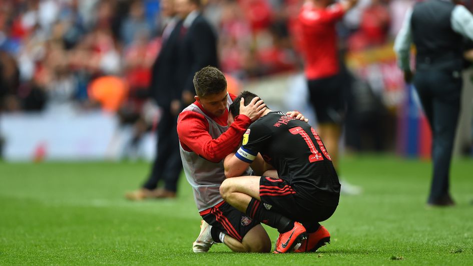 Lynden Gooch and George Honeyman after the play-off final