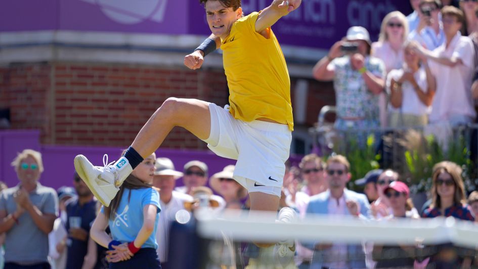 Jack Draper celebrates