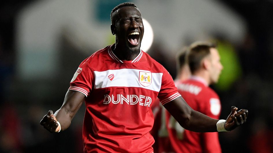 Famara Diedhiou celebrates after scoring against Norwich
