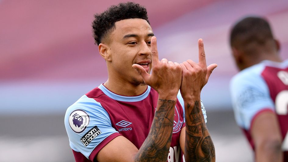 Jesse Lingard after scoring for West Ham