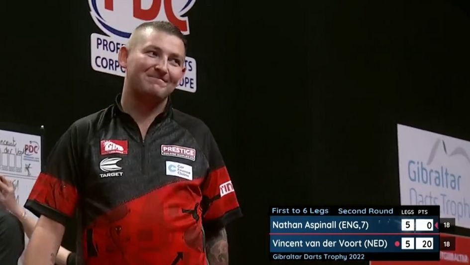 Nathan Aspinall can hardly believe he's won (PDC streaming)