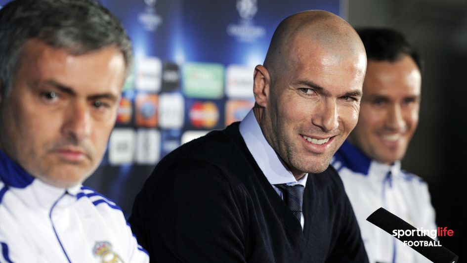 Zinedine Zidane and Jose Mourinho at Real Madrid in February 2011