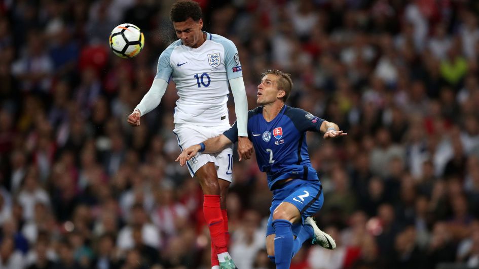 Dele Alli in action against Slovakia