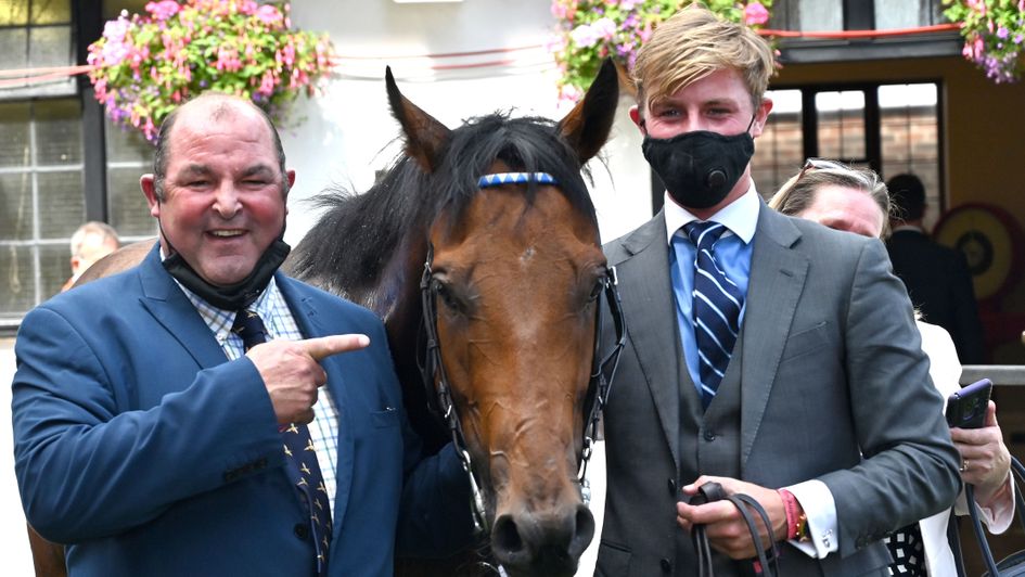 Roger Teal passes the Darley July Cup credit on to Oxted