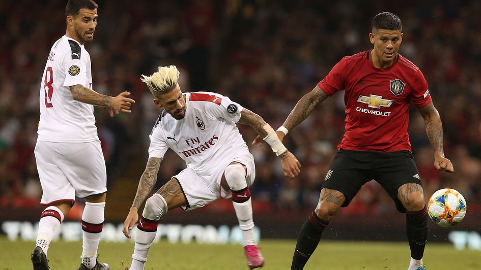 Marcos Rojo, pictured in pre-season with Manchester United