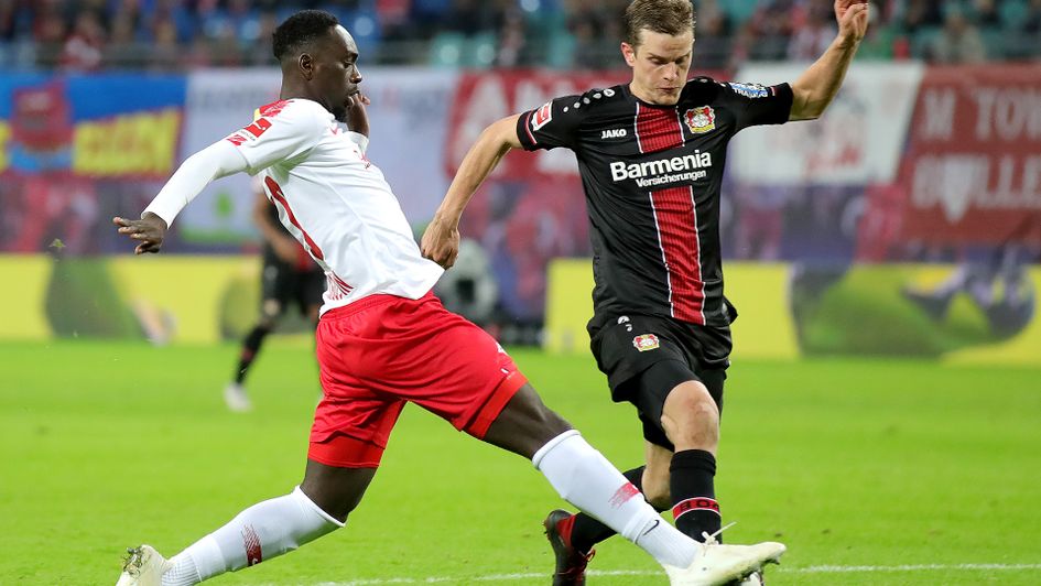 Jean-Kevin Augustin looks to win the ball