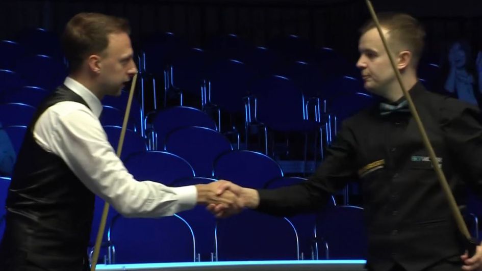 Judd Trump and Ashley Hugill