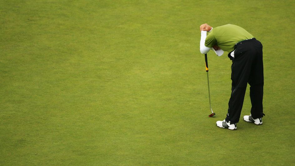 Sergio Garcia after missing a putt for the Open in 2007