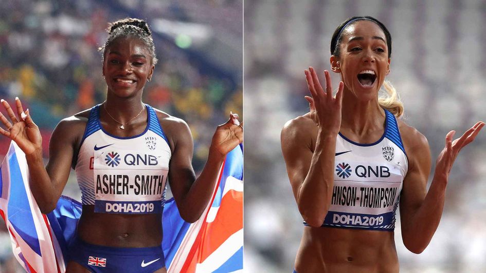 Dina Asher-Smith and Katarina Johnson-Thompson