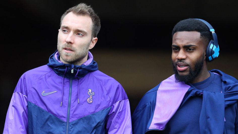 Eriksen, left, and Rose are on the Spurs bench for Jose Mourinho's first match