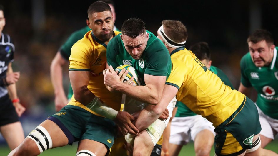 Number eight Jack Conan in action during Ireland's Test Series win in Australia