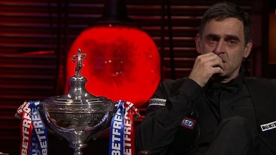 Ronnie O'Sullivan was emotional after winning his world title
