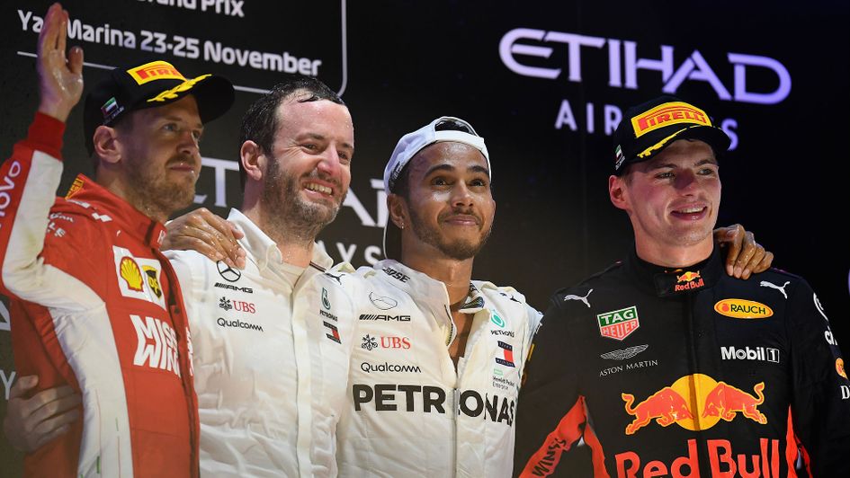 Sebastian Vettel (l), Lewis Hamilton and Max Verstappen (r) all have their eyes on the 2019 Drivers title