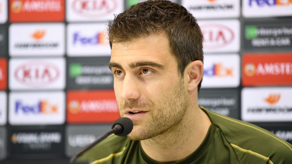 Sokratis Papastathopoulos: Arsenal defender speaks to the press ahead of their clash with Napoli in the Europa League