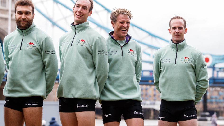 Cambridge University's Dara Alizadeh, Grant Bitler, James Cracknell and Dave Bell (left-to-right)