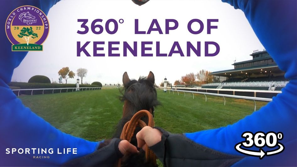 Move the 360 camera on board Midnight Mile at Keeneland