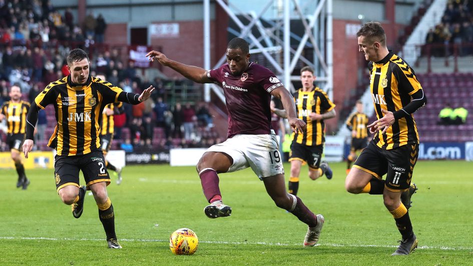 Auchinleck Talbot in action against Hearts