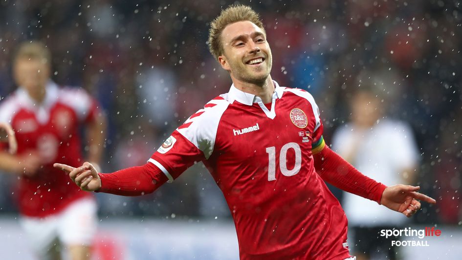 Christian Eriksen in action for Denmark