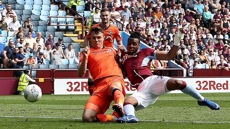 Jonathan Kodjia gives Aston Villa the lead against Millwall