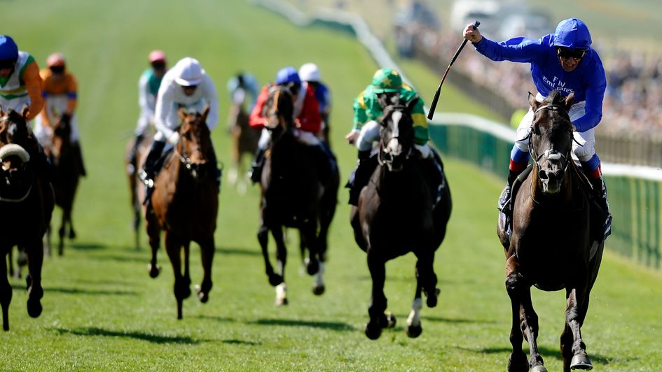 Blue Bunting winning the 1000 Guineas