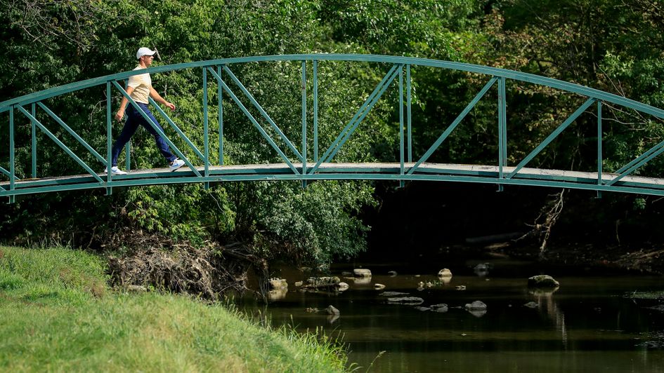 Rory McIlroy on the course at the BMW Championship in Chicago