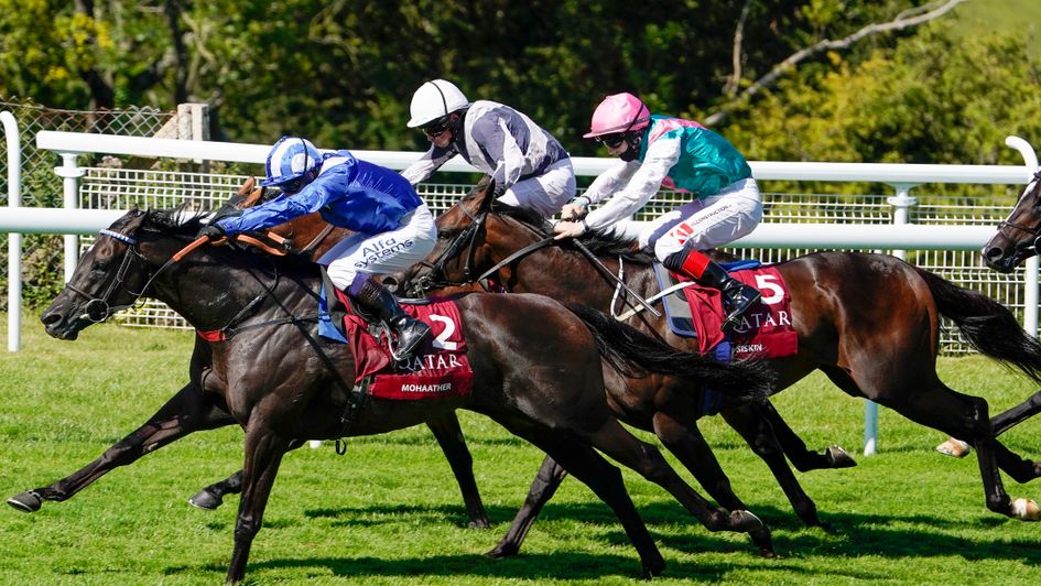 Mohaather sweeps past his rivals to win the Sussex Stakes