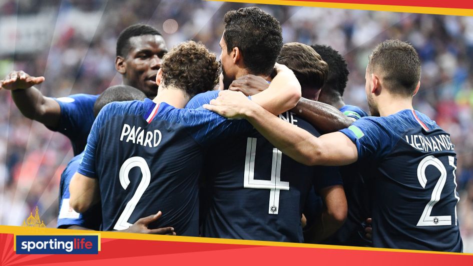 France players celebrate during their World Cup final victory over Croatia