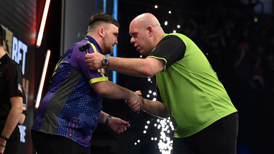 Luke Littler and Michael van Gerwen (Picture: PDC/Michael Cooper)