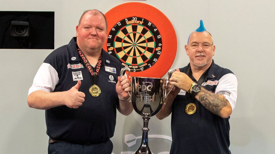 John Henderson and Peter Wright win the World Cup of Darts (Picture: Lawrence Lustig/PDC)