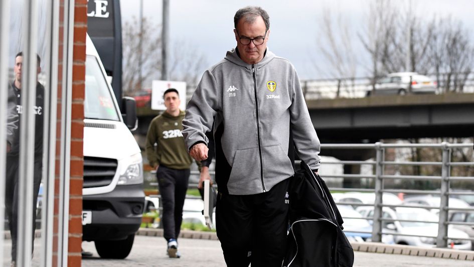 Leeds boss Marcelo Bielsa arrives at Rotherham