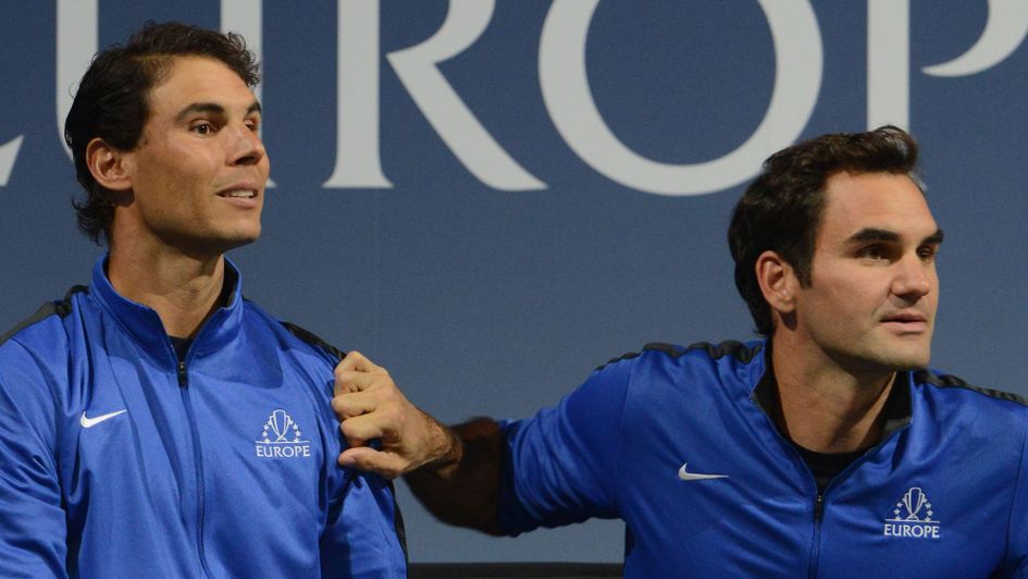 Rafael Nadal (l) and Roger Federer: Doubles team