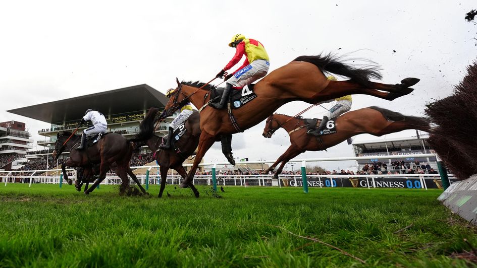 Triple Trade on his way to winning at Cheltenham