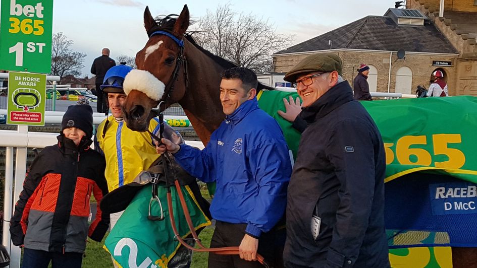 A familiar spot for Brian Hughes - the winners' enclosure